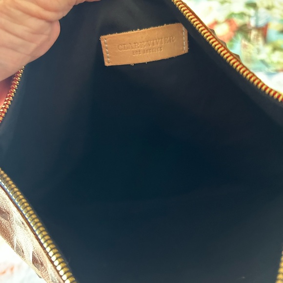 Clare V. Leather flat fold over clutch with rivets - Picture 7 of 11